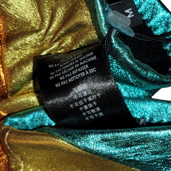 Kurt Geiger London Pieced Rainbow Leather Glove - Picture 8 of 8